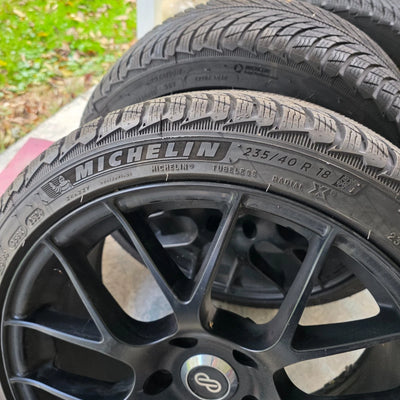 Set of four 235/40R-18 performance winter tires and wheels honda civic type R